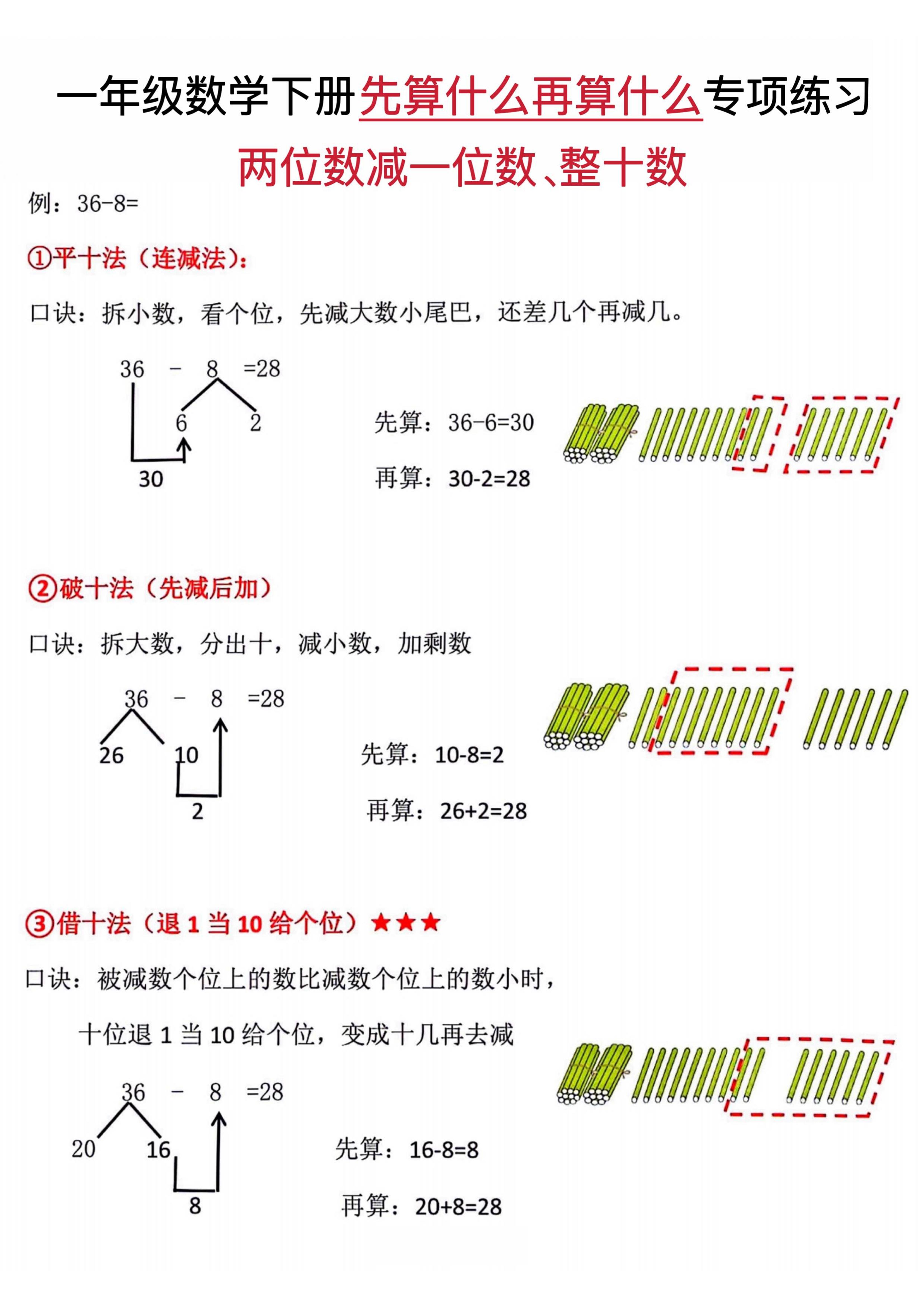 一下数学先算什么再算什么专项练习-墨痕学科
