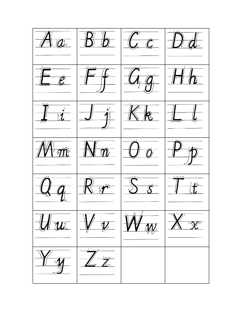二升三英语26个字母手写体练习纸-三上英语-墨痕学科